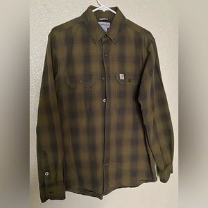 Carhartt Men’s Button Down Flannel Long Sleeve Shirt Size Medium